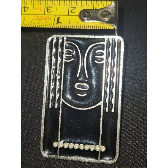 Vintage Charles of the Ritz Signed Chunky Deco Style Necklace Pendant / Brooch - Picture 4 of 5